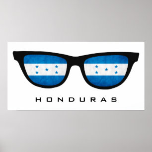 Honduras Shades benutzerdefinierte Text- und Farbp Poster
