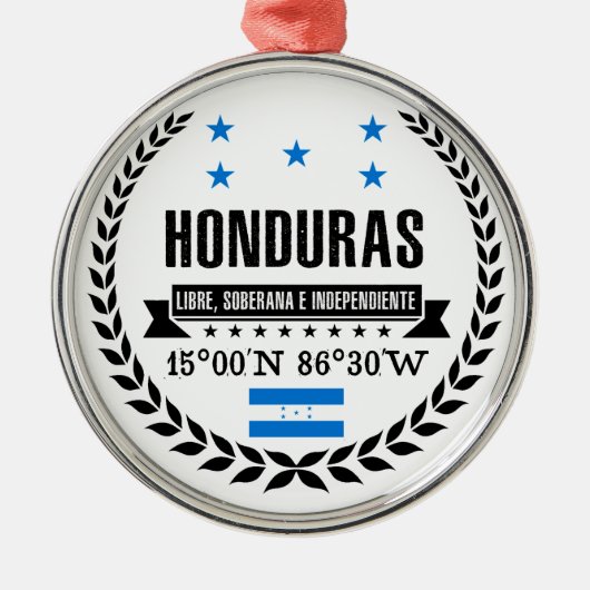 Honduras Silbernes Ornament (Vorne)