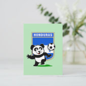 Honduras Soccer Panda Postkarte (Stehend Vorderseite)