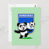 Honduras Soccer Panda Postkarte (Vorne/Hinten)