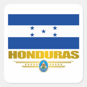 "Honduras-Stolz " Quadratischer Aufkleber