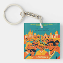  Honduras TEGUCIGALPA DC Retro poster Schlüsselanhänger