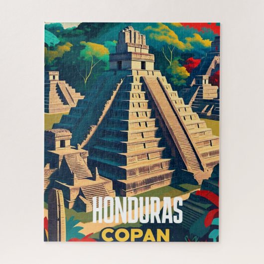 Honduras Travel Vintag Retro Poster Puzzle (Vertikal)