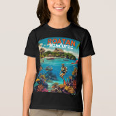 Honduras Travel Vintage Poster Roatan Tri-Blend Shirt (Vorderseite)