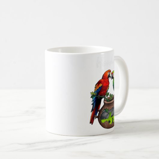 Honduras Trip Lass Macaw Honduras Familienurlaub Kaffeetasse (VorderseiteRechts)