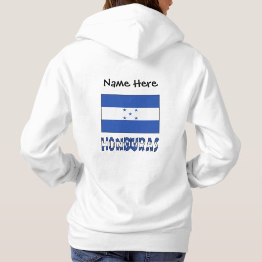 Honduras und Honduras-Flagge Personalisiert Hoodie (Rückseite)