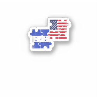 Honduras Usa Roots Vintage honduranische Flagge Aufkleber