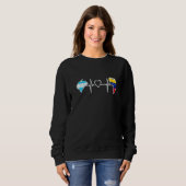 Honduras Venezuela Flag Honduran Venezuelan Heartb Sweatshirt (Vorne ganz)