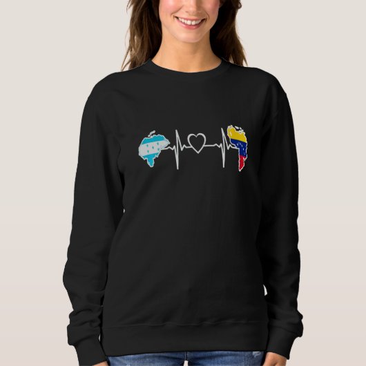 Honduras Venezuela Flag Honduran Venezuelan Heartb Sweatshirt (Vorderseite)
