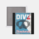 Honduras Vintage Tauchmaske Magnet (Vorderseite/Rückseite)