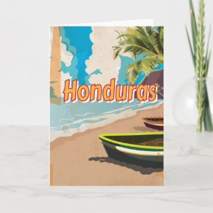 Honduras Vintage Urlaubsposter Feiertagskarte