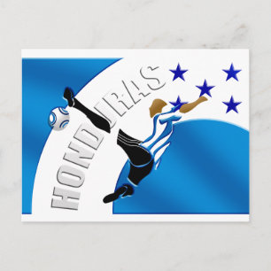 Honduras Volley kick Fußball Geschenke Postkarte