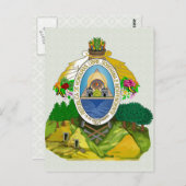 Honduras-Wappen im Detail Postkarte (Vorne/Hinten)