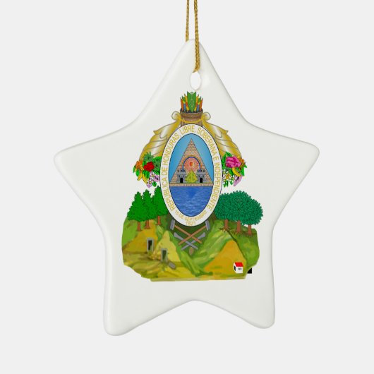 Honduras-Wappen Keramik Ornament (Rechts)