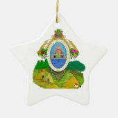Honduras-Wappen Keramik Ornament (Vorne)