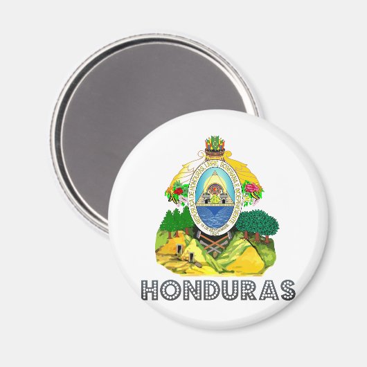 Honduras-Wappen Magnet (Vorderseite/Rückseite)