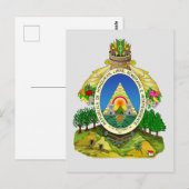 Honduras-Wappen Postkarte (Vorne/Hinten)