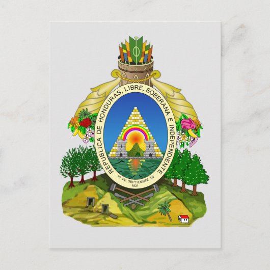 Honduras-Wappen Postkarte (Vorderseite)