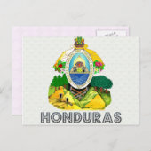 Honduras-Wappen Postkarte (Vorne/Hinten)