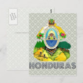 Honduras-Wappen Postkarte (Vorne/Hinten)