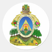 Honduras-Wappen Runder Aufkleber (Vorderseite)