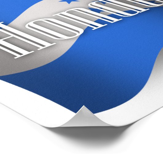 Honduras Waving Flag Poster (Ecke)