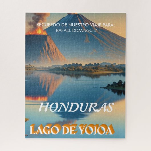  Honduras Yojoa Lake Retro poster  Puzzle (Vertikal)