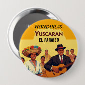  Honduras YUSCARAN Retro poster Button (Vorne & Hinten)