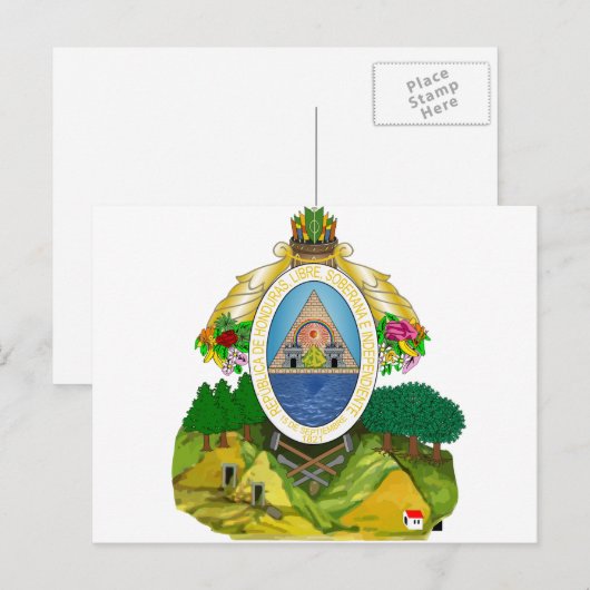 Hondurasemblem Postkarte (Vorne/Hinten)