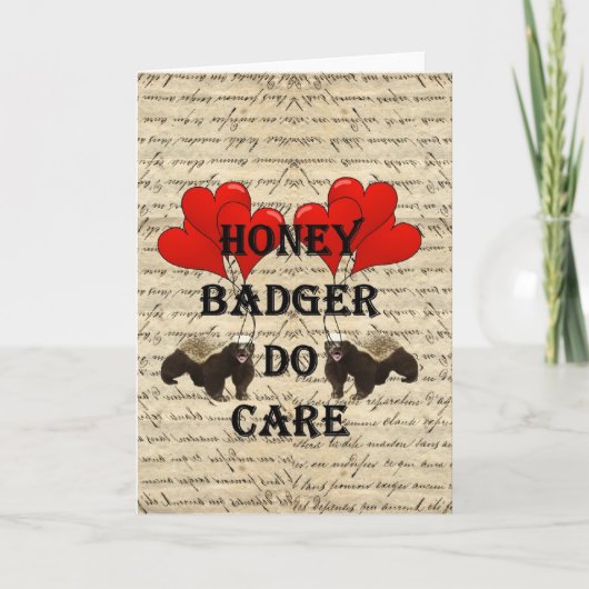 Hone badger do care feiertagskarte (Vorderseite)