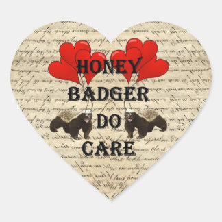 Hone badger do care Herz-Aufkleber
