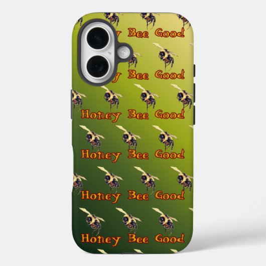 Hone Bee Good - Auf Grünem Gradient Case-Mate iPhone Hülle (Rückseite)