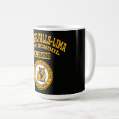 Honeoye Falls-Lima HS NY Alumni-Tasse Kaffeetasse (VorderseiteRechts)