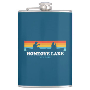 Honeoye Lake New York Canoe Flachmann