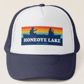 Honeoye Lake New York Canoe Truckerkappe (Vorderseite)