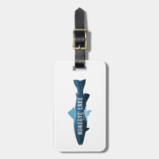 Honeoye Lake New York Fish Gepäckanhänger (Vorderseite vertikal)