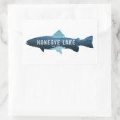 Honeoye Lake New York Fish Rechteckiger Aufkleber (Tasche)