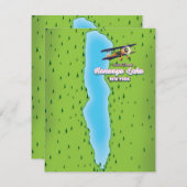 Honeoye Lake New York Karte (Vorne/Hinten)