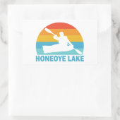 Honeoye Lake New York Kayak Rechteckiger Aufkleber (Tasche)