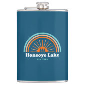 Honeoye Lake New York Rainbow Flachmann (Vorderseite)