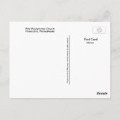Honesdale, PA Post Card-First Presbyterian Church Postkarte (Rückseite)