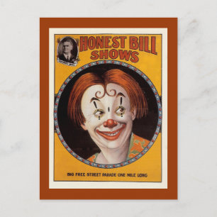 Honest Bill Vintage Zirkus Postkarte