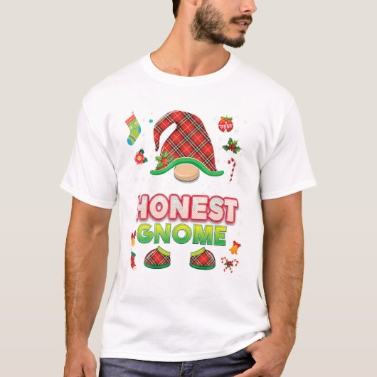 Honest Gnome Buffalo Kariert Matching T-Shirt (Vorderseite)