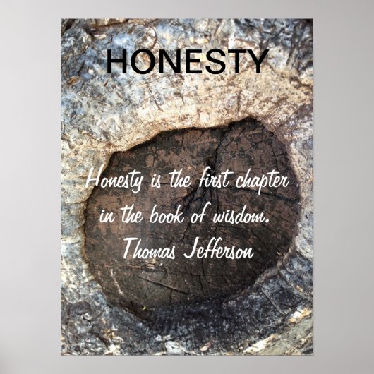 HONESTY Inspiration Jefferson Poster (Vorne)