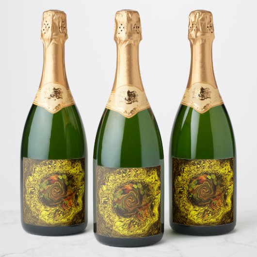 Honey abstrakt schaumweinetikett (Flaschen)