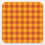 Honey Amber Buffalo Check Rechteckiger Pappuntersetzer (Vorderseite)