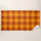 Honey Amber Buffalo Check Strandtuch (Vorderseite)