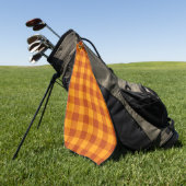 Honey Amber Büffelkariert Golfhandtuch (Gras)