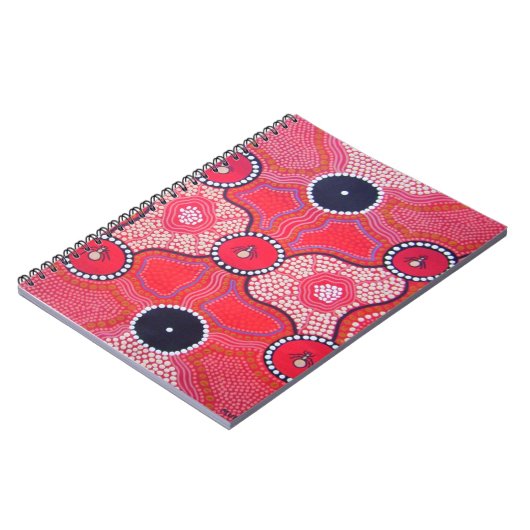 Honey Ant Dreaming Aboriginal Art Foto Notebook Notizblock (Linke Seite)
