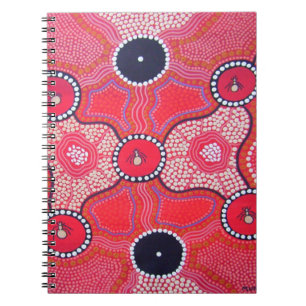 Honey Ant Dreaming Aboriginal Art Foto Notebook Notizblock
